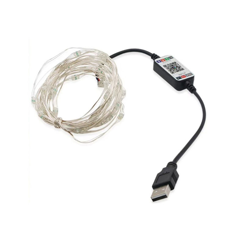Filo di rame decorativo solare astuto di controllo LED di RGB WIFI APP delle luci di sincronizzazione impermeabile