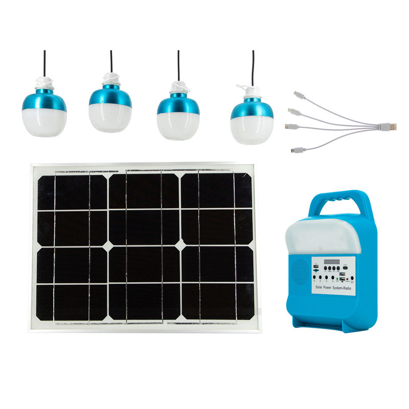 Sistema di illuminazione a energia solare per la casa di alta qualità Tutto in un sistema solare per interni con lampadina da 3 pezzi