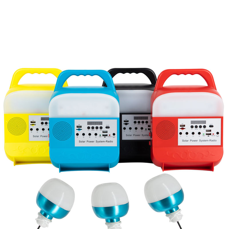 Radio domestica ricaricabile del sistema di illuminazione di energia Kit Solar Bulb Set With con porta USB