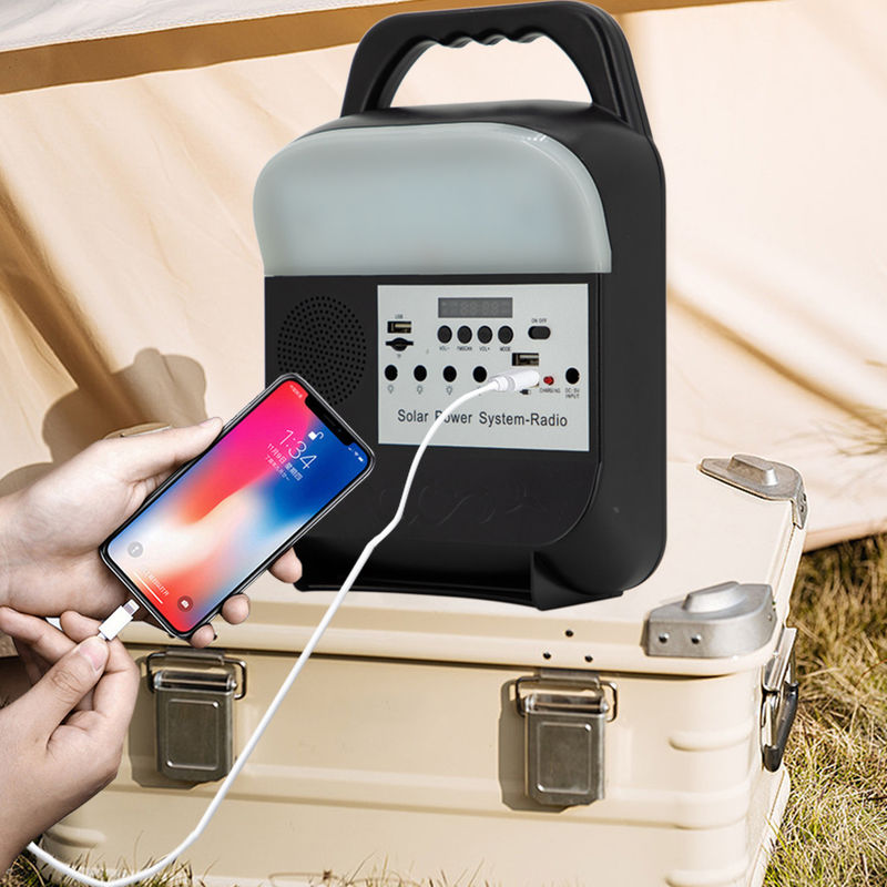 Radio domestica ricaricabile del sistema di illuminazione di energia Kit Solar Bulb Set With con porta USB