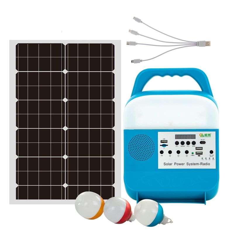 Sistema di illuminazione di Mini Portable Solar Power Energy con luce principale per il telefono cellulare
