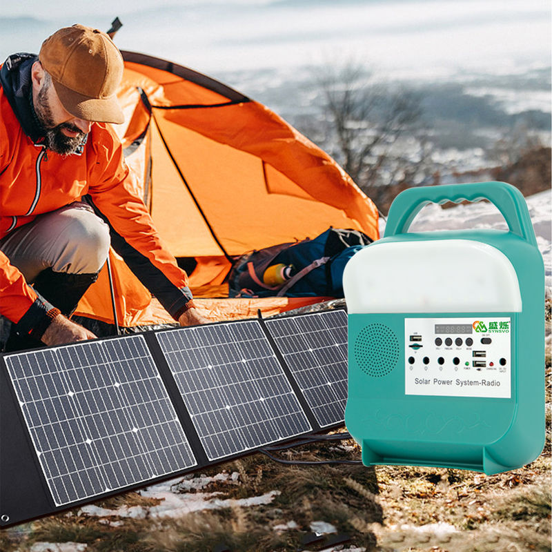 Radio di campeggio portatile della torcia della lampada di illuminazione della luce del LED dei corredi domestici solari del sistema