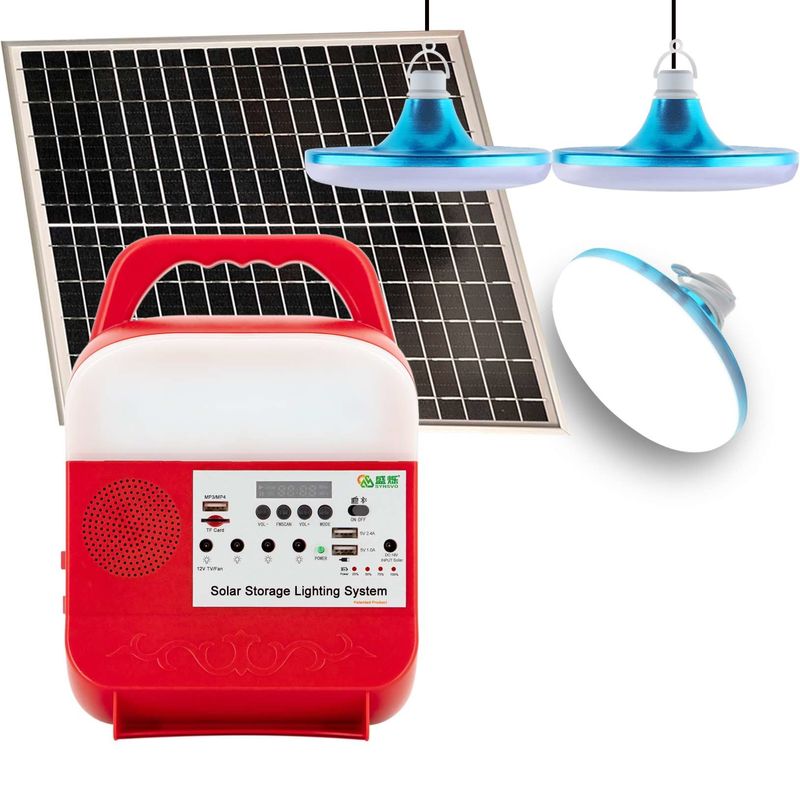 Il sistema energetico solare domestico dell'accensione di CC 12v Mini Portable 25w aumenta la casa portatile Mp3