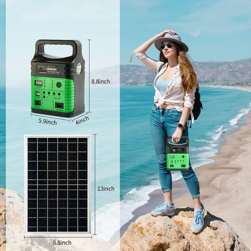 Kit sistema energetico portatile per pannelli solari da campeggio con caricatore per radio