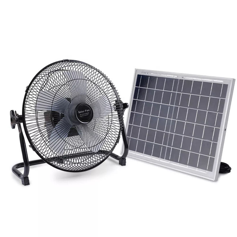 il pannello ricaricabile solare senza fili portatile del ventilatore da tavolo 12Inch ha alimentato l'input doppio per la famiglia