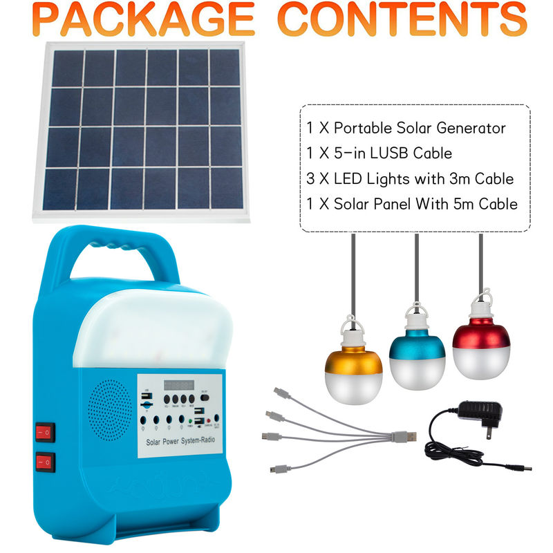Lampadina di campeggio portatile di emergenza alimentata pannello di energia fatta pagare lampada solare della luce del giardino del LED