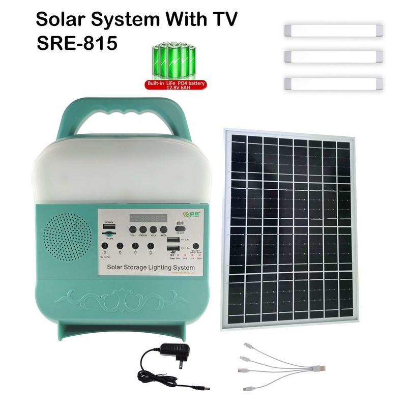 SRE-815 Lampade di emergenza solari con 10 ore di lavoro Piastra solare per l'elettricità domestica