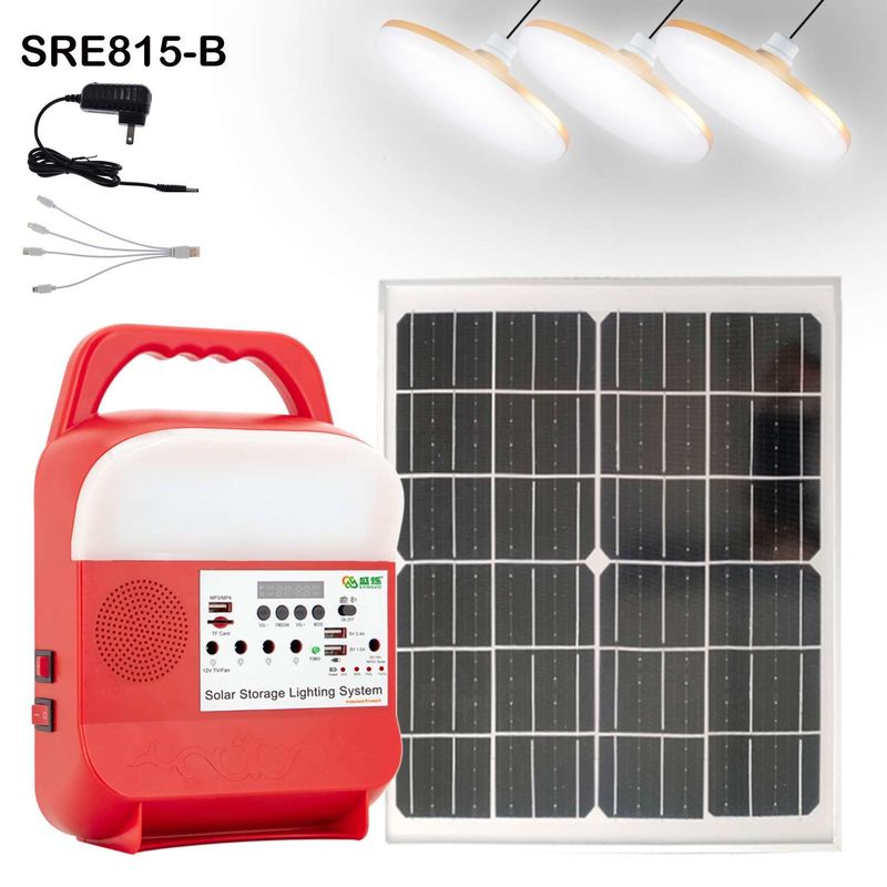 Tipo di luce a LED Kit di luce solare con sistema solare a doppia USB Home Fitting SRE-815
