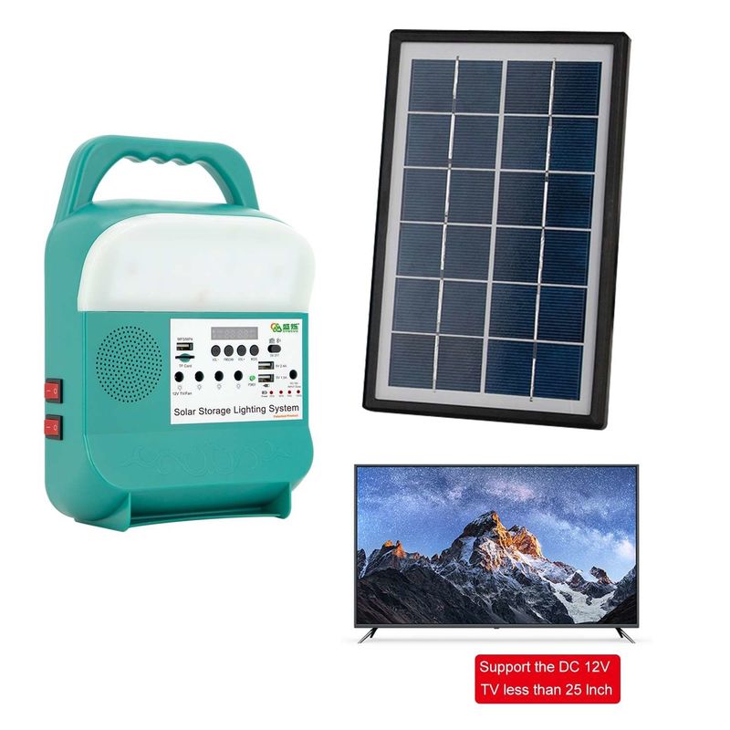 energia solare domestica portatile USB del sistema di illuminazione 12V che addebita dell'interno