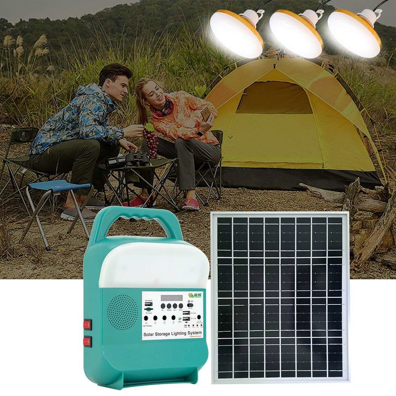 Sistema leggero ricaricabile solare 12V Kit For Home And Outdoor di immagazzinamento dell'energia