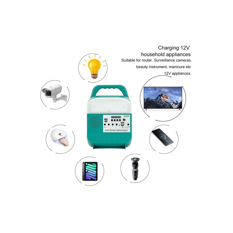centrale elettrica solare portatile di 80W 10000mAh con il generatore della batteria della luce di CC USB LED