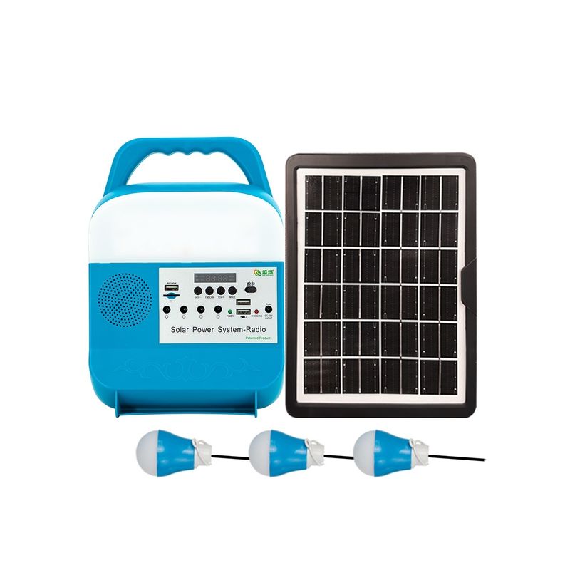 La casa portatile di Mini Solar Power Kits For con i sistemi di altoparlante di musica smazza l'energia solare e la luce 5W 6V
