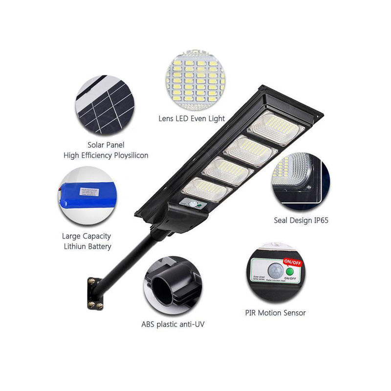 Energia solare dell'iluminazione pubblica del LED con l'iluminazione pubblica solare principale all'aperto del sensore di Palo lume impermeabile telecomandato della lampada dell'alto