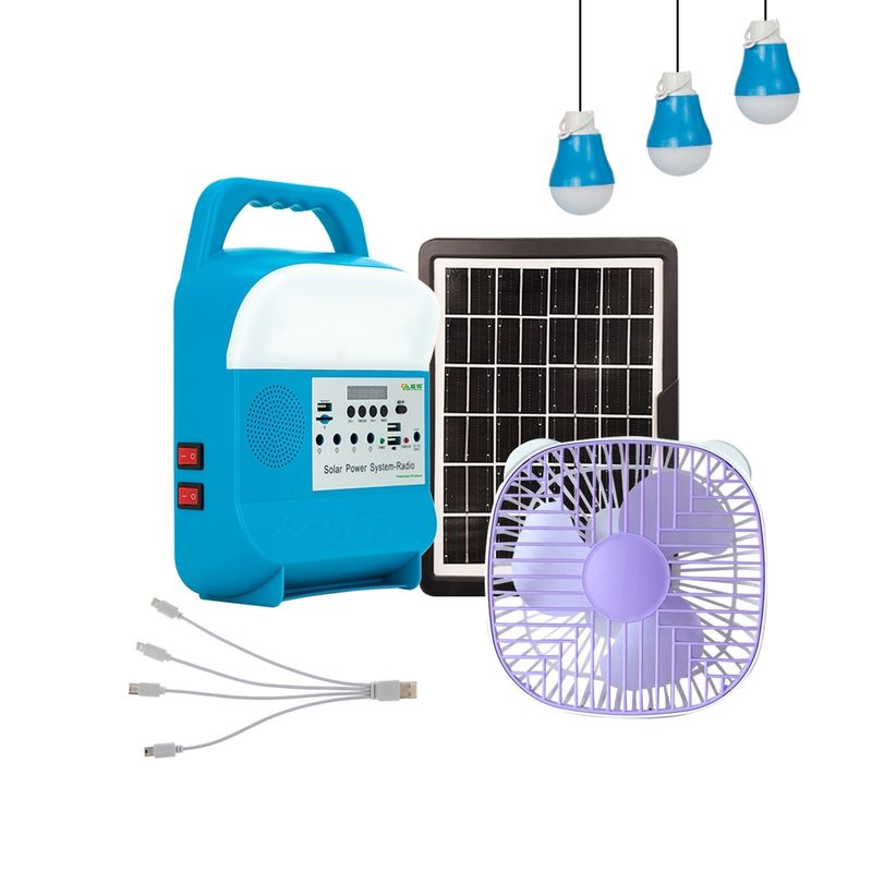 Sistema di illuminazione di Kit With Speaker Solar Energy di energia solare del gruppo elettrogeno solare 5W dei sistemi di illuminazione di energia solare