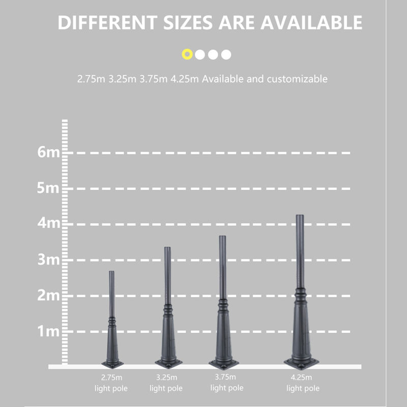 12M su ordinazione all'aperto Solar Street Light Palo ha galvanizzato Smart principale astuto Palo 15m