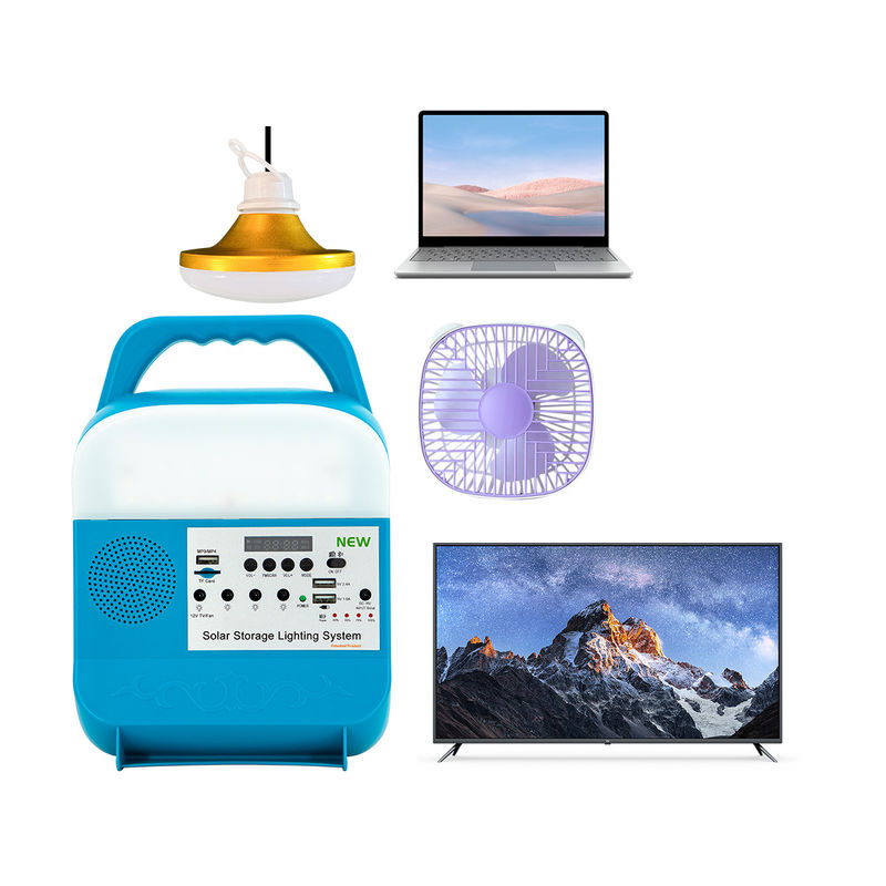 sistema di illuminazione domestico solare di 6W 4Pcs con la valutazione IP65 per la centrale elettrica dell'interno ed all'aperto di uso con i pannelli solari