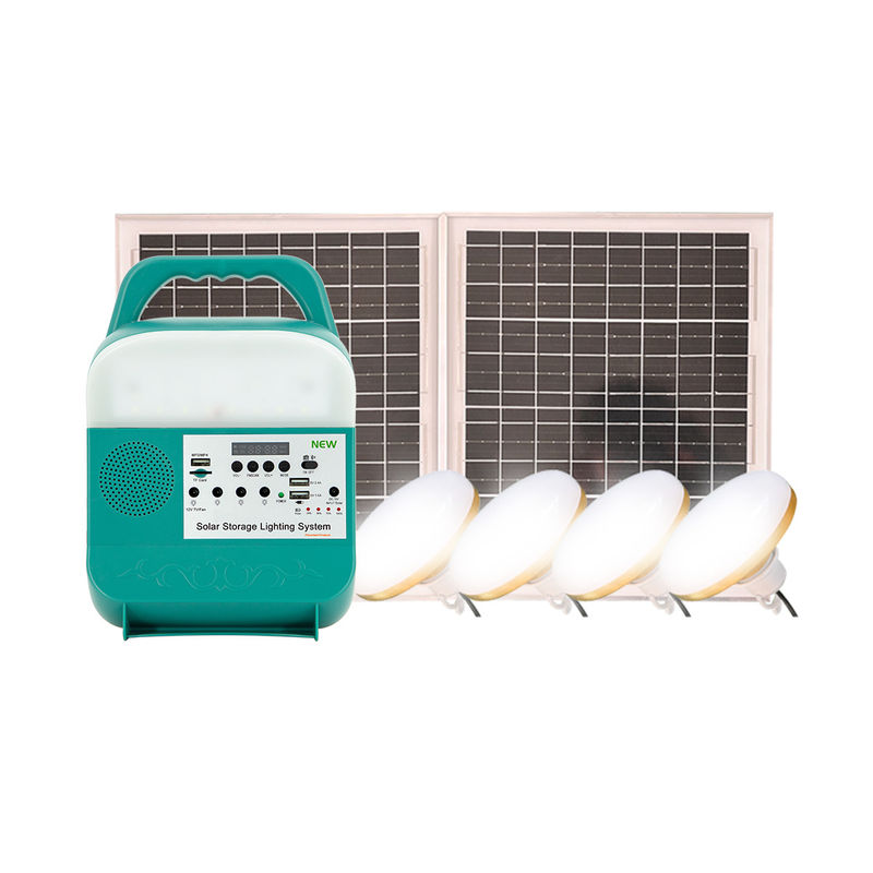 luci solari 12V per la forte Banca leggera principale di potere delle lampadine domestiche di 4pcs 6W solare per il telefono cellulare