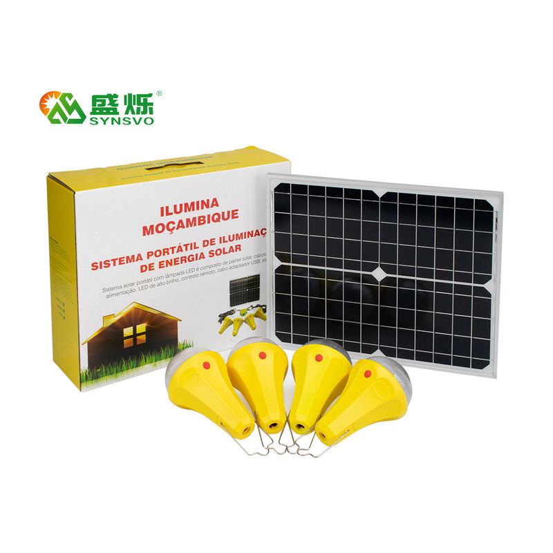 Kit di luce solare a batteria integrata al litio con 6W*4pcs