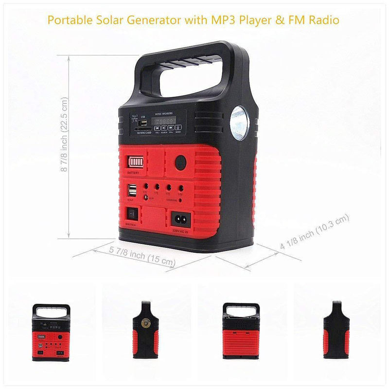 Sistema di illuminazione solare per la casa 2x usb Potenza portatile sostenibile Batteria solare per la casa