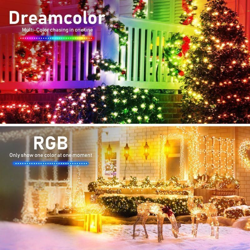 Luci variopinte decorative solari del globo 10m delle luci 5m di Bluetooth WiFi