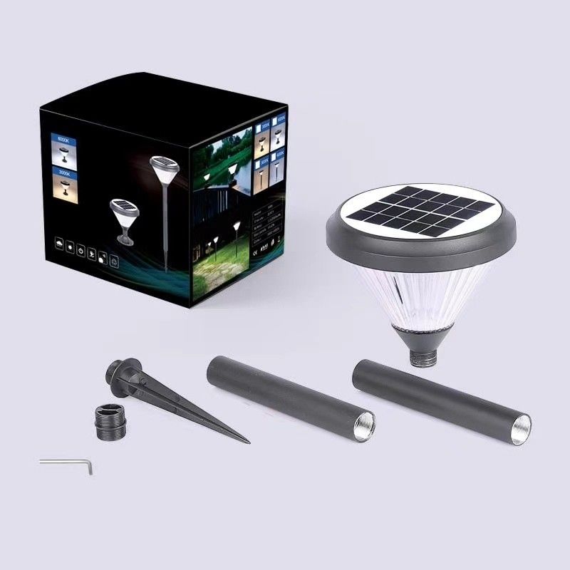 Decorazione di vendita calda Luci solari a led per esterni impermeabili Luci da giardino con faretti per prato