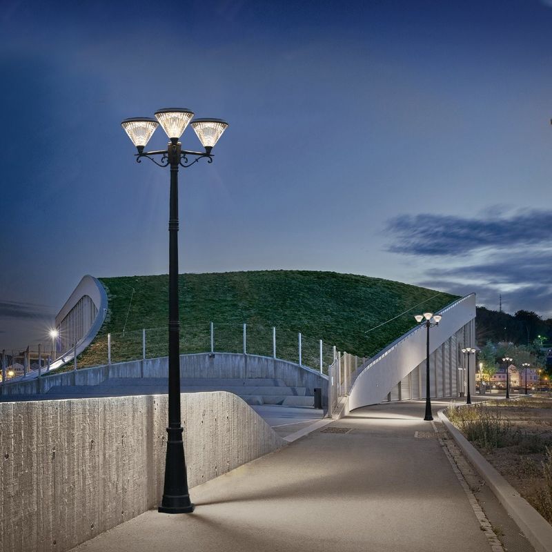 Il giardino solare LED del paesaggio di IP65 della luce solare all'aperto di via accende 3 lampade cape