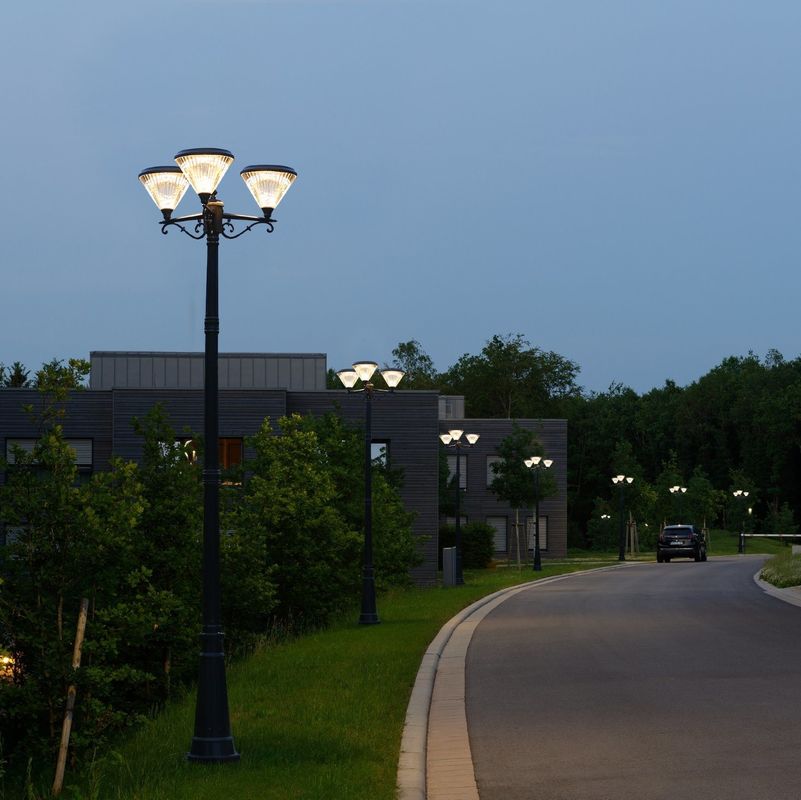 Il giardino solare LED del paesaggio di IP65 della luce solare all'aperto di via accende 3 lampade cape