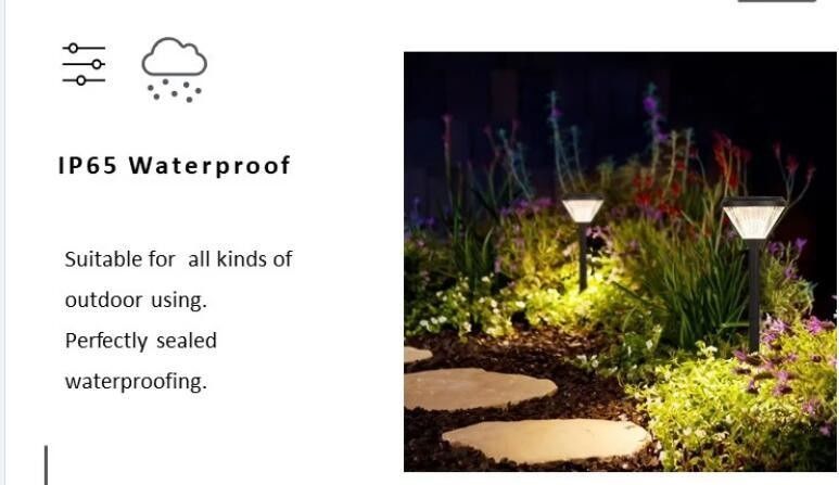 Le luci solari della piattaforma recintano Post Lights Outdoor che accende il giardino decorativo