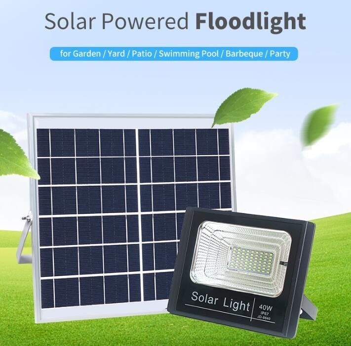 risparmio energetico bianco fresco di inondazione di 100W Jd-8840 del giardino solare 8PCS LED della luce solare