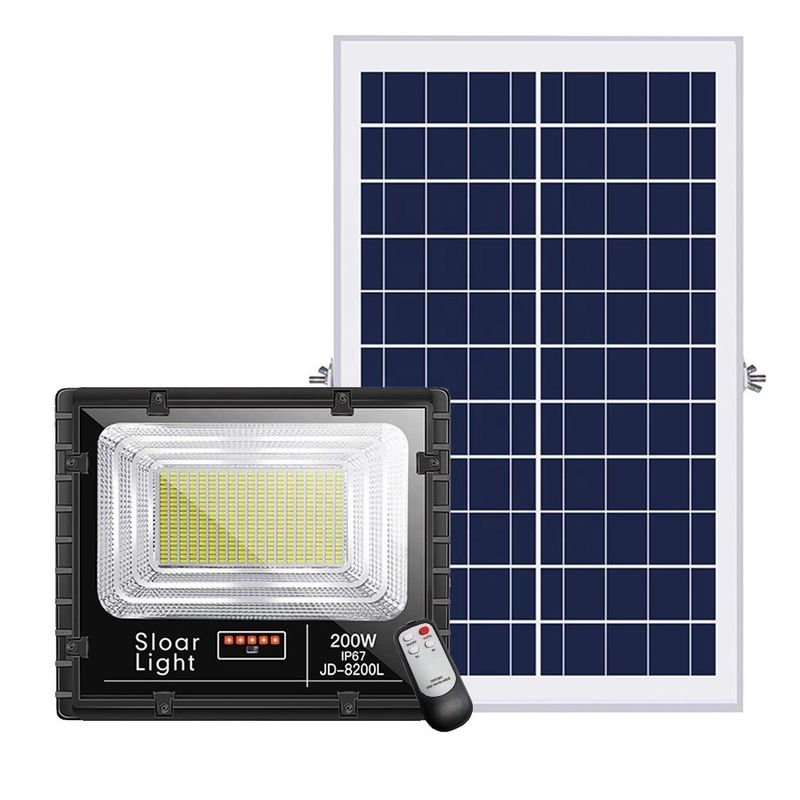 Sensore di moto solare all'aperto della luce di inondazione del giardino del LED alimentato con controllo leggero astuto