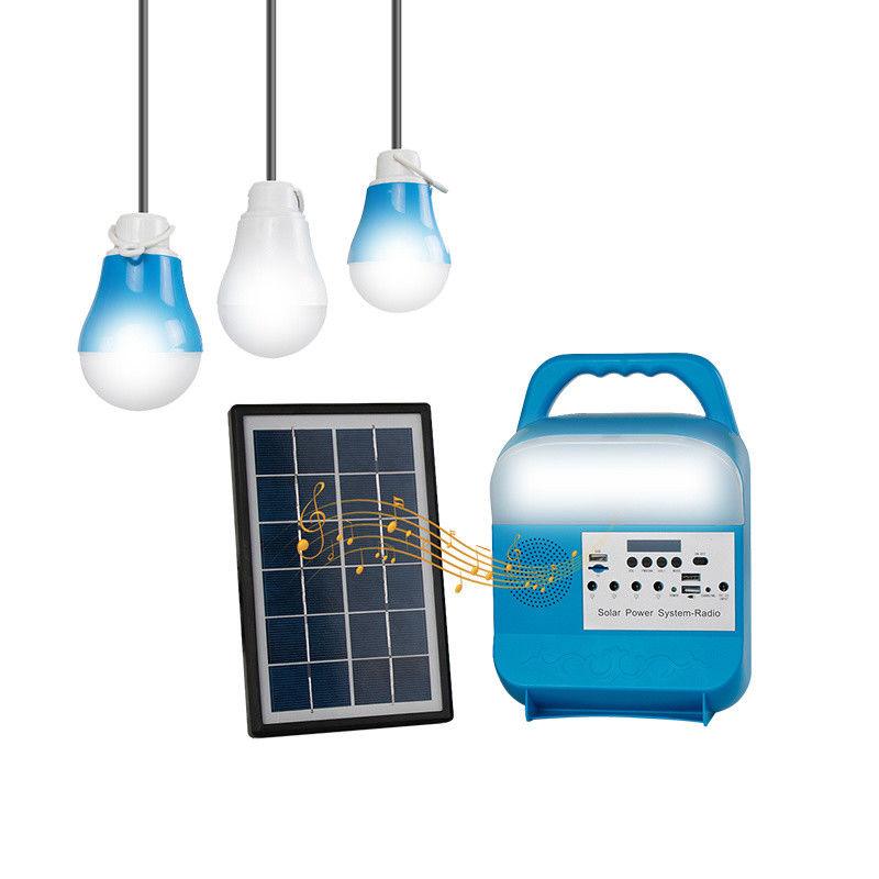 Caricatore solare del sistema di illuminazione di energia solare con il sistema solare portatile radiofonico del pannello dei pannelli solari