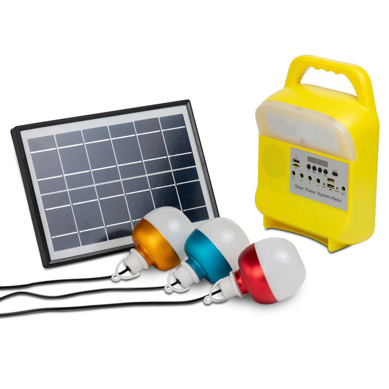 sistema di illuminazione principale pannello solare all'aperto solare portatile di potere del generatore di 5W USB TF