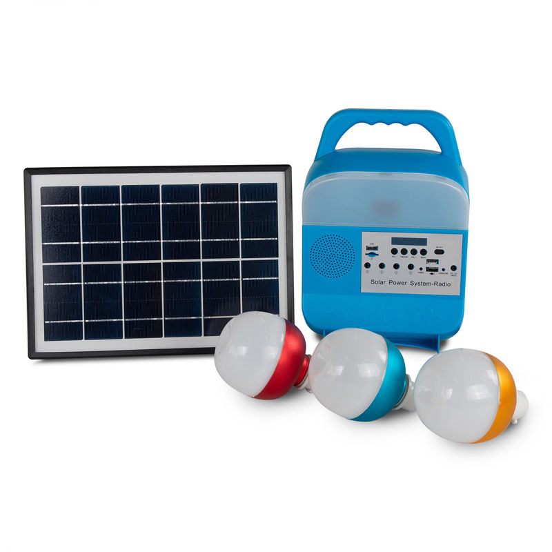 sistema di illuminazione principale pannello solare all'aperto solare portatile di potere del generatore di 5W USB TF