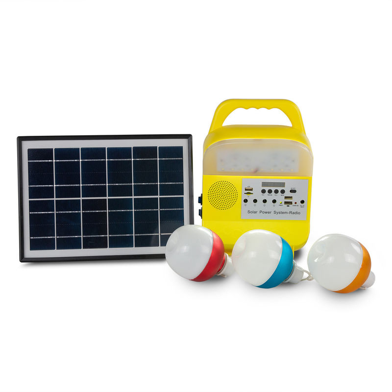 sistema di illuminazione principale pannello solare all'aperto solare portatile di potere del generatore di 5W USB TF