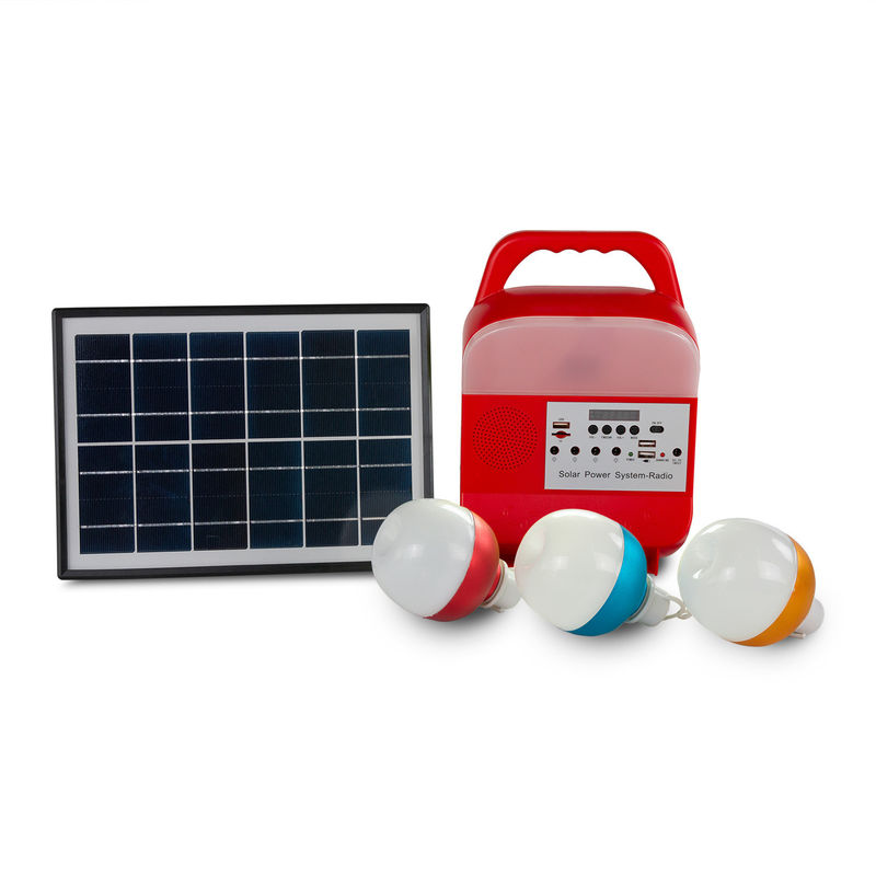sistema di illuminazione principale pannello solare all'aperto solare portatile di potere del generatore di 5W USB TF