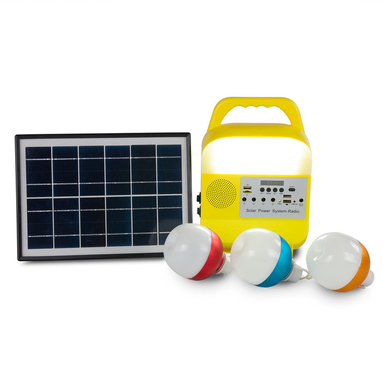 sistema di illuminazione principale pannello solare all'aperto solare portatile di potere del generatore di 5W USB TF