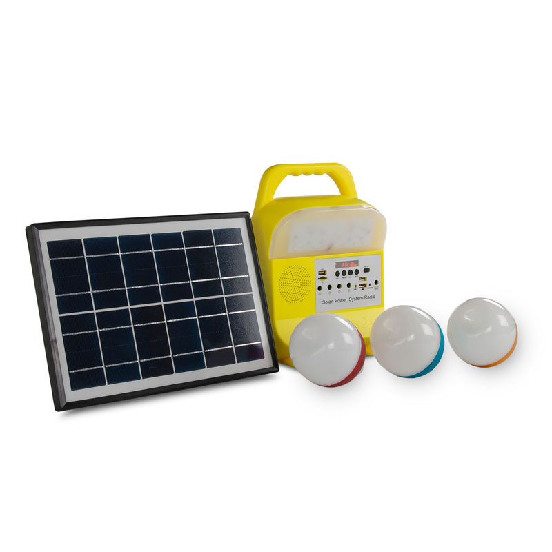 sistema di illuminazione principale pannello solare all'aperto solare portatile di potere del generatore di 5W USB TF