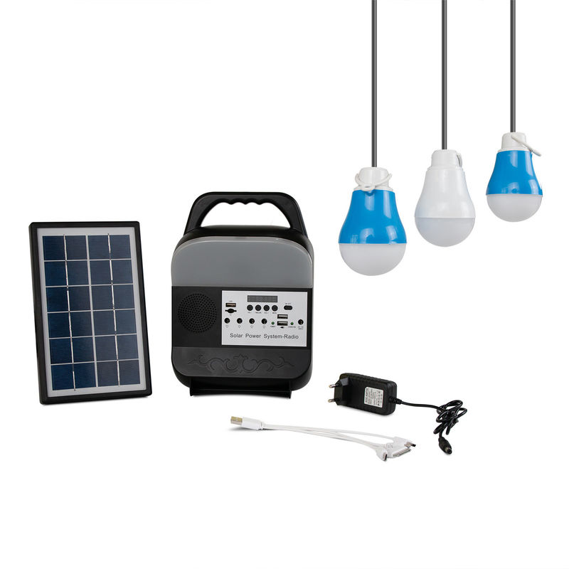 piccola alimentazione elettrica mobile di campeggio all'aperto solare del sistema di illuminazione di 3W 12PCS SMD LED