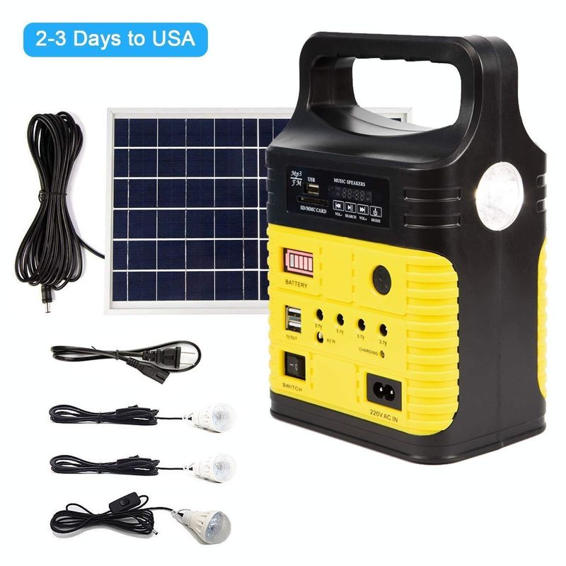 Corredo solare della radio solare di FM fuori dalla luce domestica solare Kit Global Sunrise Lights del sistema solare 10W di griglia