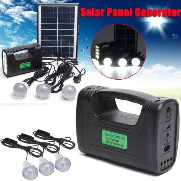 Illuminazione solare dell'interno Kit With di 12PCS SMD LED 3W 4W 5W	4Ah Batttery acido al piombo