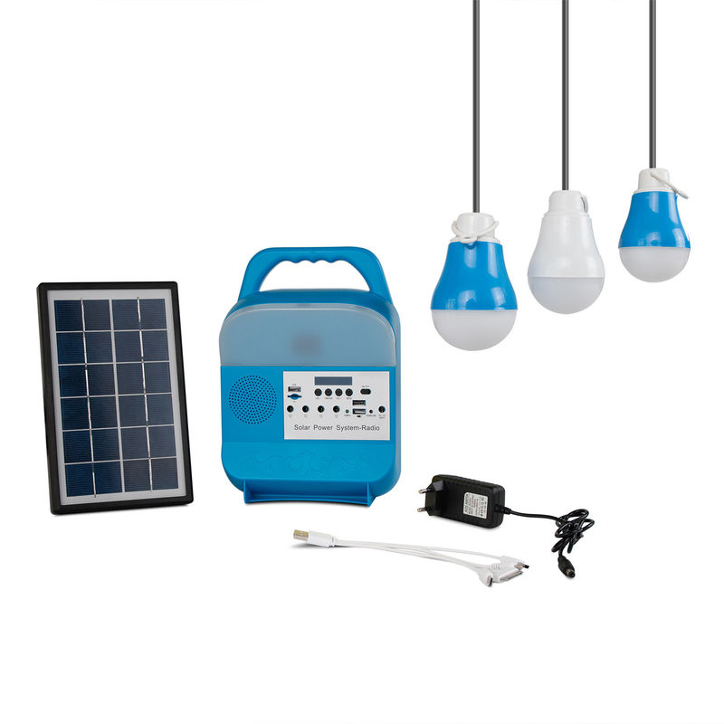 Corredi solari all'aperto del pannello solare del sistema di illuminazione della lampadina di plastica 9W*3PCS per le luci del giardino