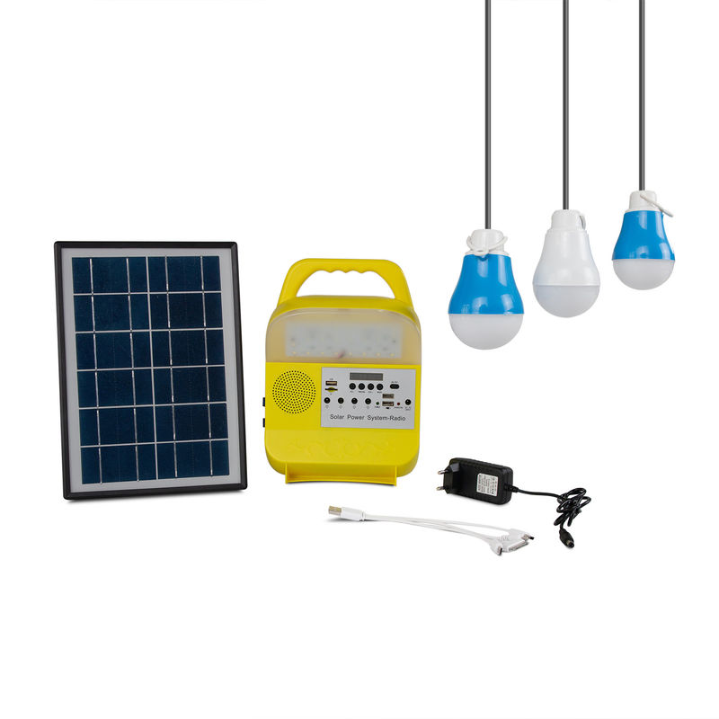 Corredi solari all'aperto del pannello solare del sistema di illuminazione della lampadina di plastica 9W*3PCS per le luci del giardino