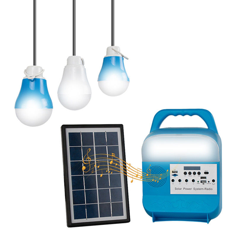 3W la capacità elevata LED alimentato solare accende la Banca portatile del computer portatile per accamparsi