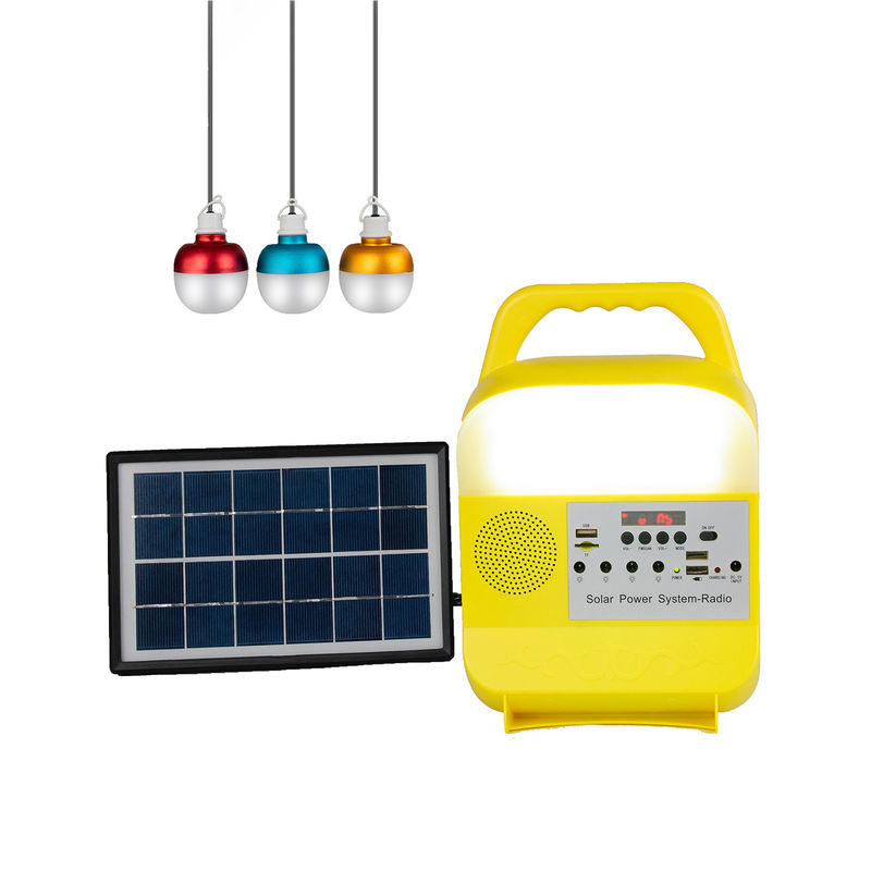 Lampadina dipinta del sistema 5W 3PCS LED di Matte Portable Solar Home Lighting con il pannello solare