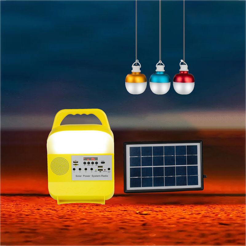 Lampadina dipinta del sistema 5W 3PCS LED di Matte Portable Solar Home Lighting con il pannello solare