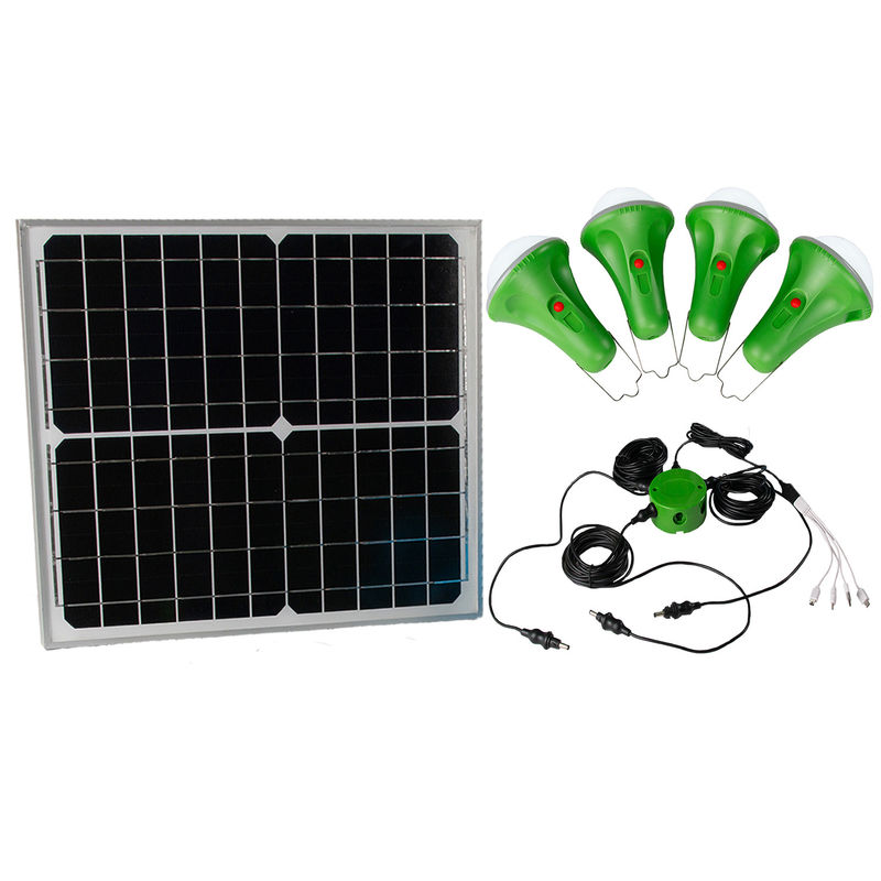 Sistema a energia solare di 4*50PCS LED Kit Solar Led Home Lighting con il carico del telefono