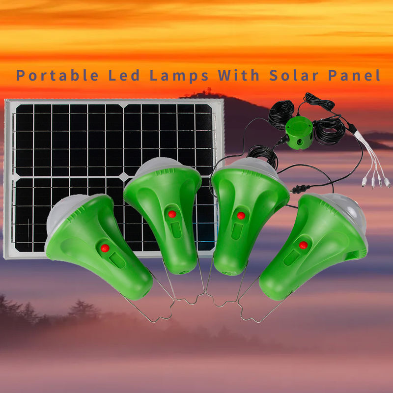 Potere leggero principale Kit With dell'interno del sistema di illuminazione di Kit Solar Panel Charge Home di energia solare 4 lampade