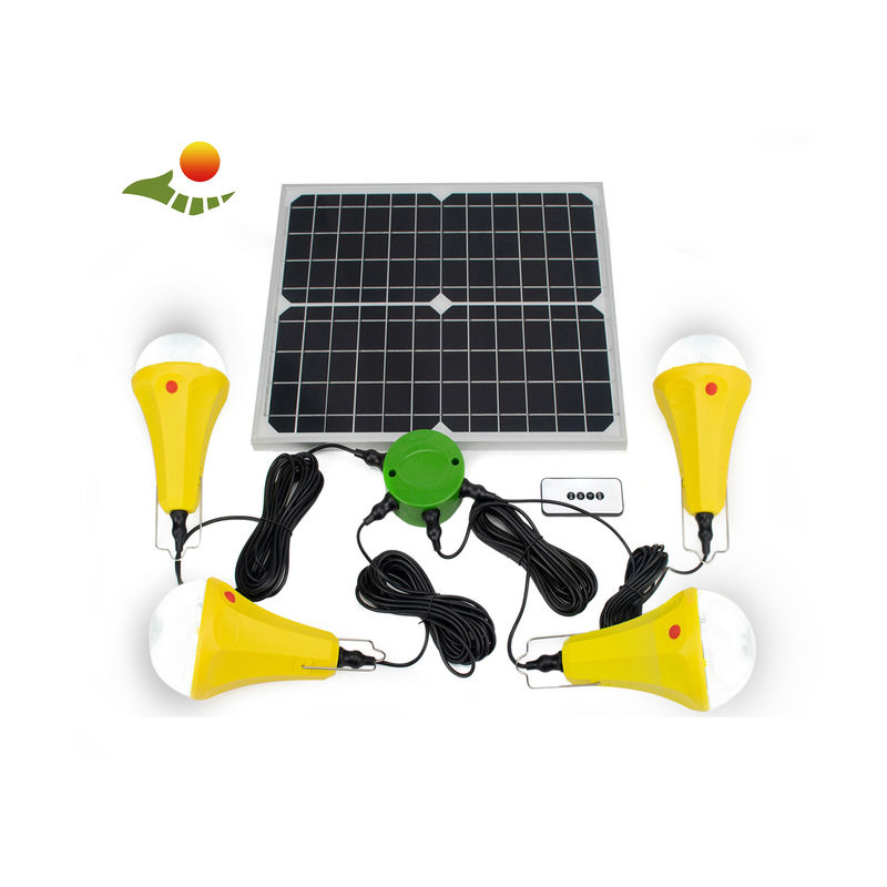 4 l'energia solare del sistema solare domestico portatile dei modi 25W 6V ha condotto le luci con i pannelli solari