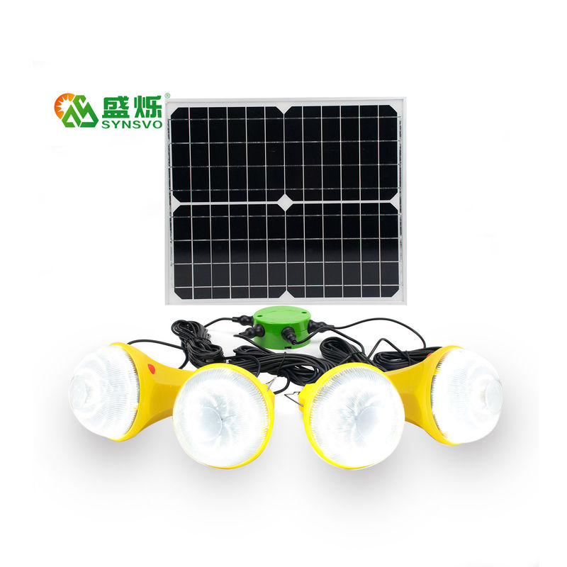 4 l'energia solare del sistema solare domestico portatile dei modi 25W 6V ha condotto le luci con i pannelli solari