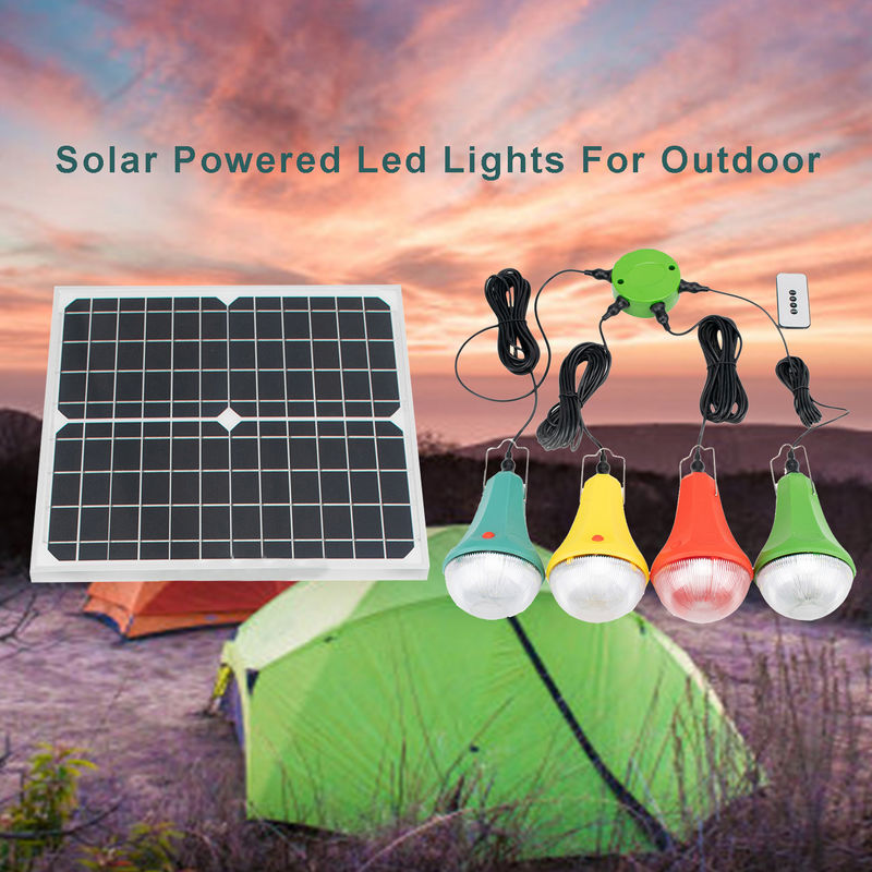 4 l'energia solare del sistema solare domestico portatile dei modi 25W 6V ha condotto le luci con i pannelli solari